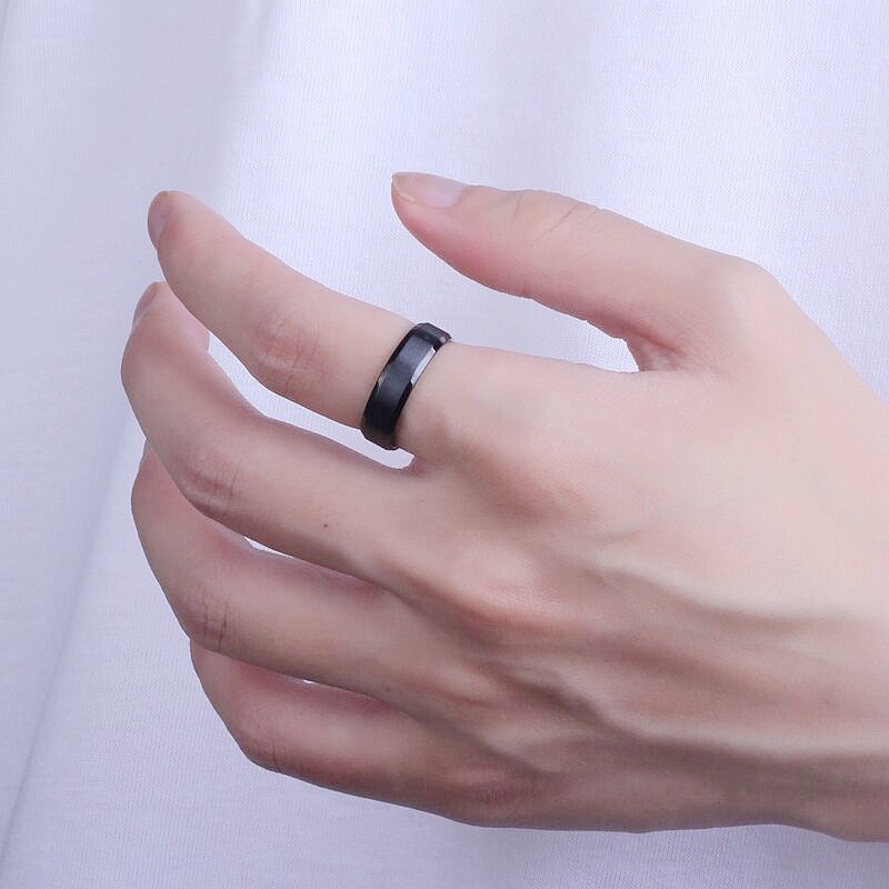 5g Weight Rings Classification 1 Piece Quantity Daily Occasion Titanium Steel Material Circle Pattern Unisex Gender Plating Design Simple Style Style Simple Style Titanium Steel Circle 无