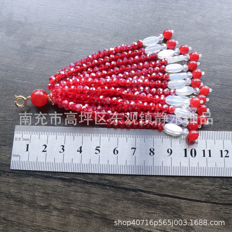 A324 マジックカラークリスタルカルセドニータッセルスイベルバックルペンダントヘアピンブレスレットネックレス diy 衣類アクセサリー|undefined