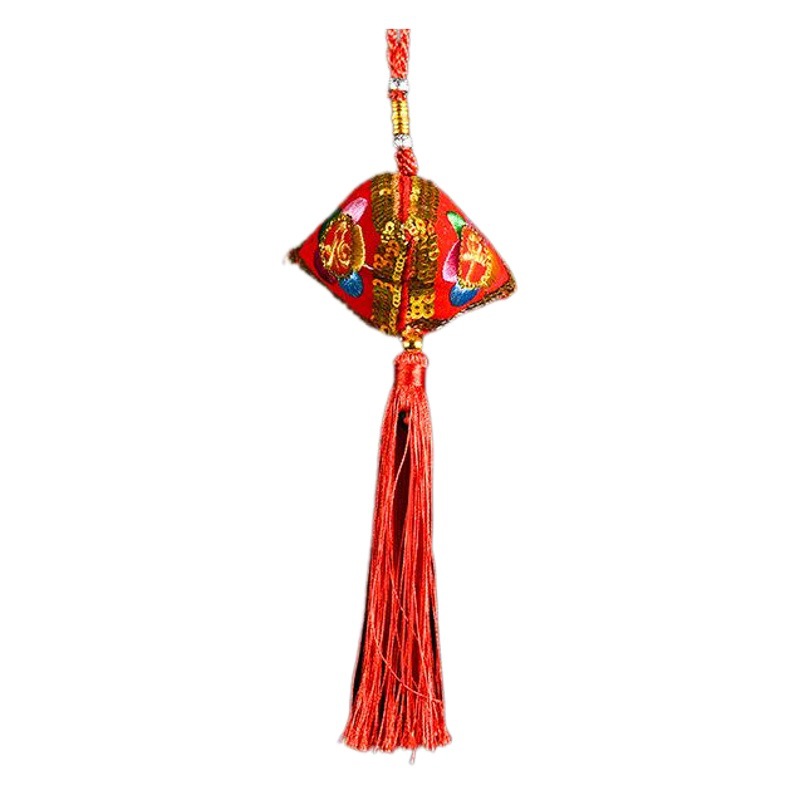 Creativo Año Nuevo pequeño regalo Festival de Primavera Palabra afortunada bolsita cadena Nudo chino lingote pequeña linterna Artículos de Año Nuevo colgante Lucky bag bolsita