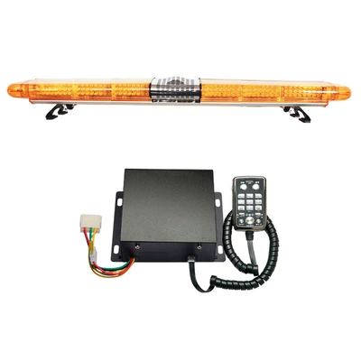 LED Roof Warning Light Yellow Long Strip Strobe Light Roof Light 1.7m Light+Speaker+Siren JH9200P9