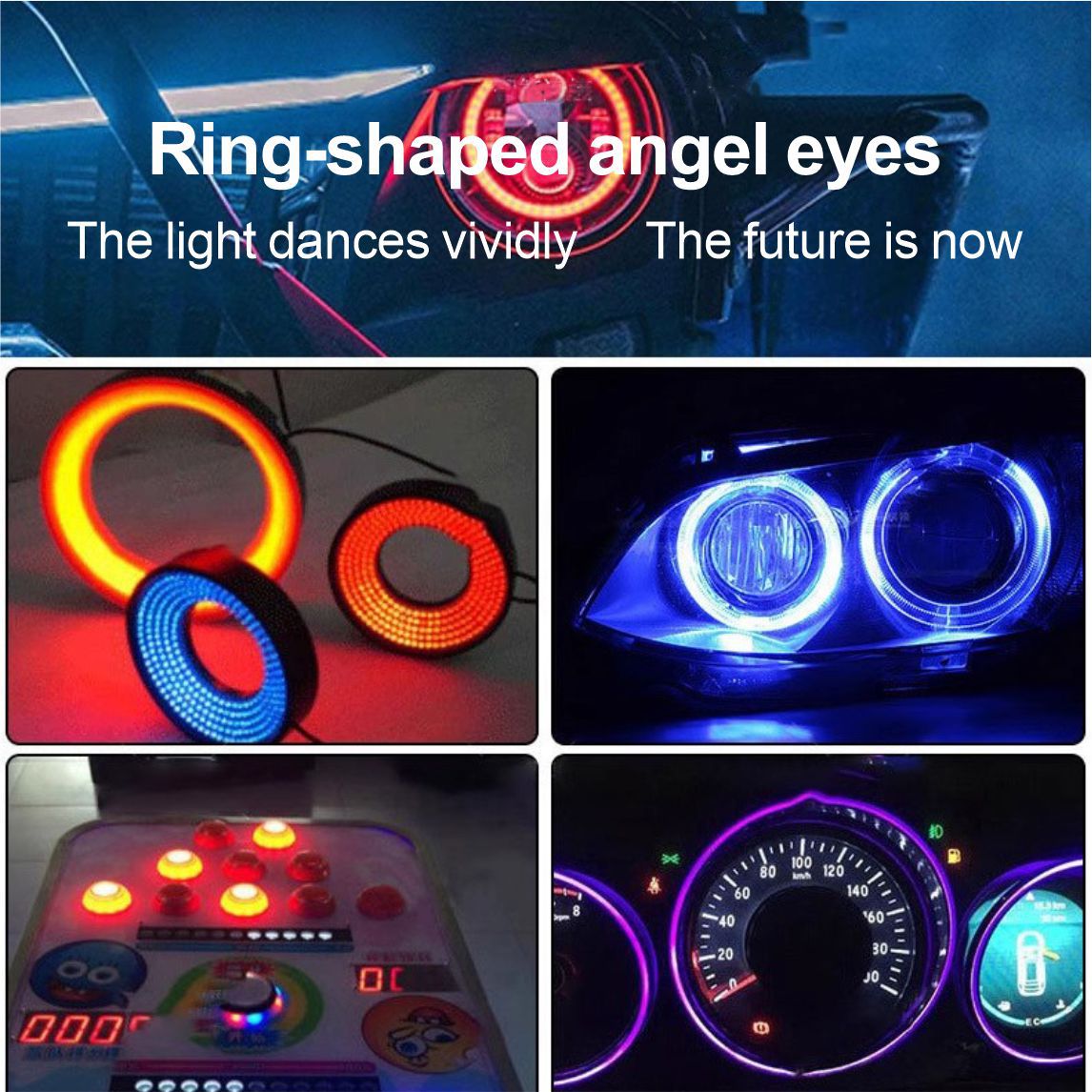 5V Ws2812 Full-Color Angel Eye Ring Light 5050Rgb Car Decorative Light Strip Running Lights Atmosphere Light