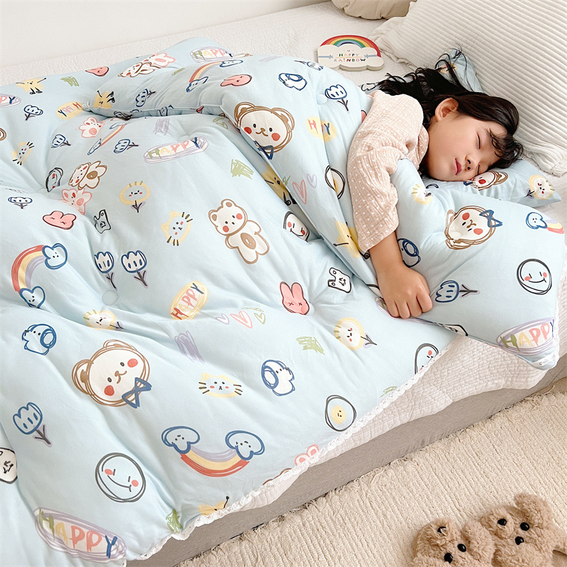 레인보우 베어-베개가없는 블루