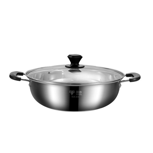 Stainless steel 1304 thickened hot pot pot household large capacity induction cookware wholesale clear soup double boiler