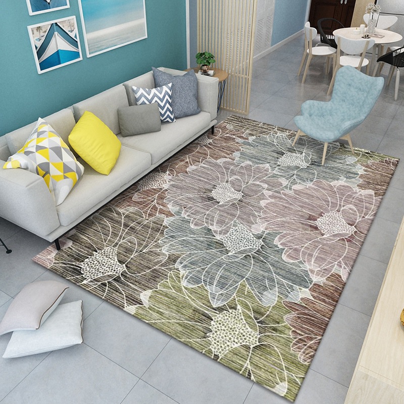 Alfombra de estilo europeo sala de estar simple moderna mesa de café americana dormitorio manta de cama completa manta de noche de estilo nórdico