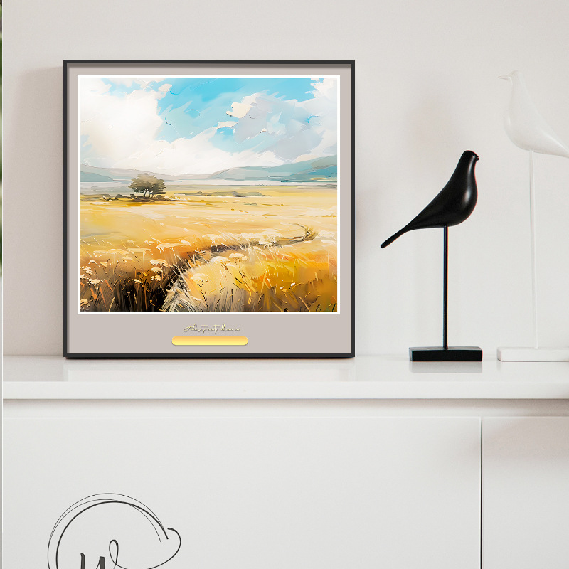 El paisaje es curativo, fresco, arte nórdico, nicho, pintura colgante cálida, decoración de porche, pintura decorativa