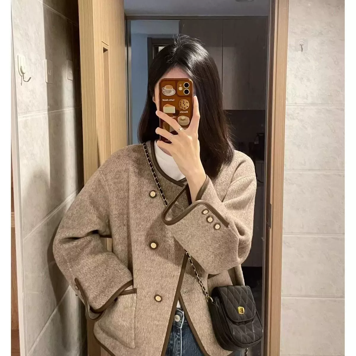 Короткая демисезонная куртка, модное пальто, стиль Chanel