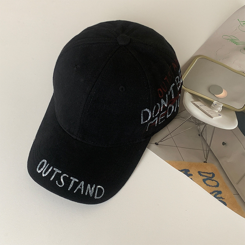 Retro americano lavado con agua para hacer viejas letras sombrero de béisbol para mujeres 2025 sombrero de boca de pato de nicho de calle