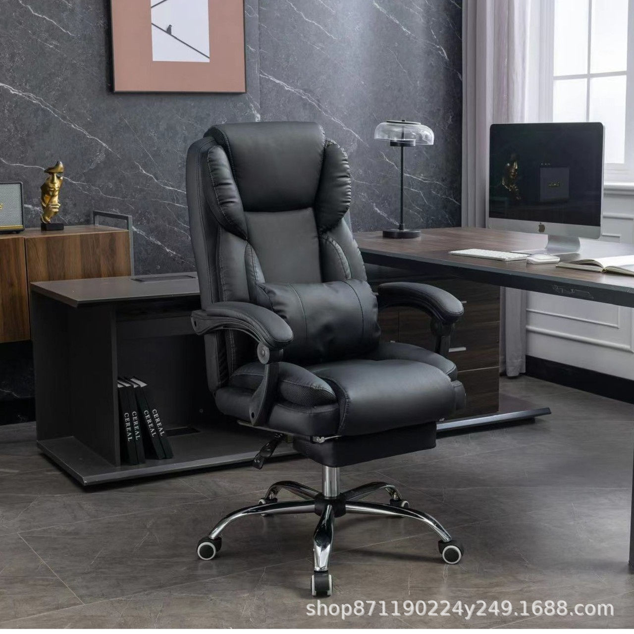 Office Chair Comfortable Sedentary Boss Chair Home Waist-Protecting Reclining Ergonomic Chair Study Desk Backrest Computer Chair