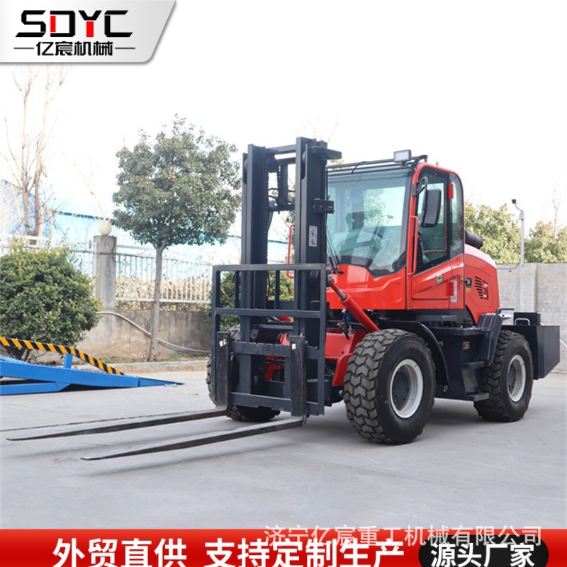 越野叉车四驱多功能3吨液压工程工地装卸搬运柴油装卸货