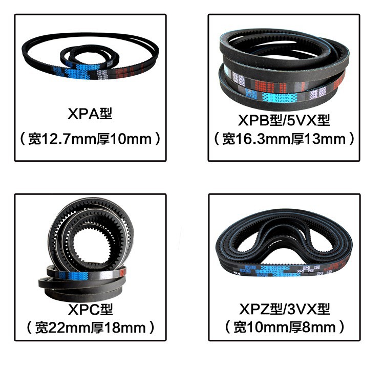 A hard wire triangle belt driving belt type B 1372/1397/1400/1422/1448/1450 belt