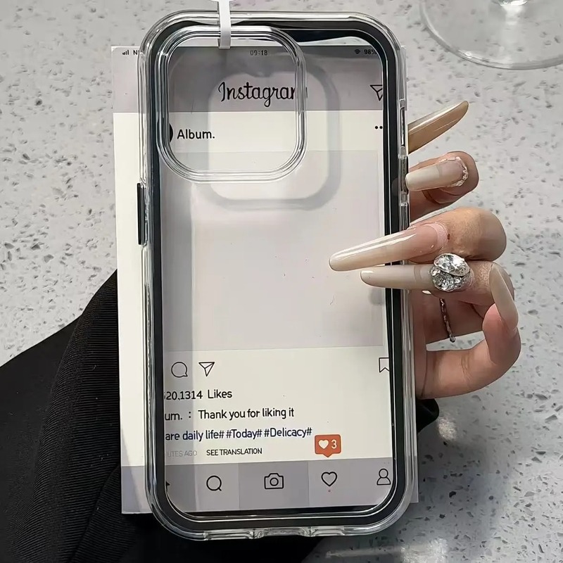 适用苹果16ProMax手机壳二合一纯色边框透明iPhone15防摔14软壳11|undefined
