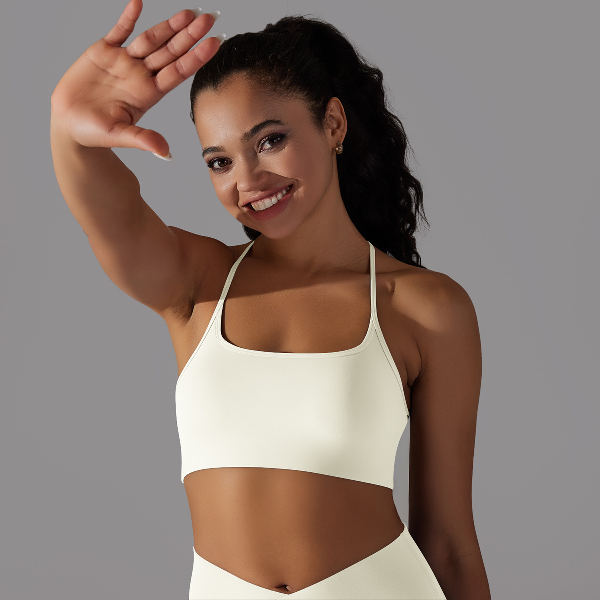 De Base Couleur Unie Nylon Mélange De Coton Col En U Active Tops Gilet display picture 13