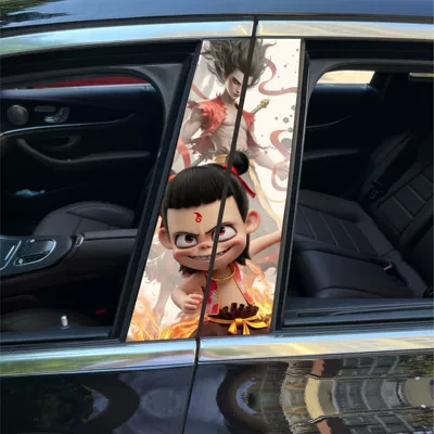 sticker A pillar Nezha 2 clown: Body sticker - nezha-6-1-pair-of-driver-and-co-pilot