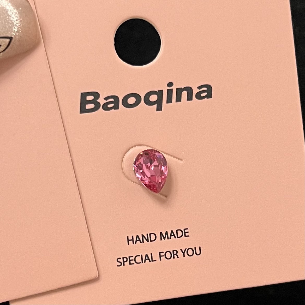 127 워터드롭 로즈 레드 지르코늄