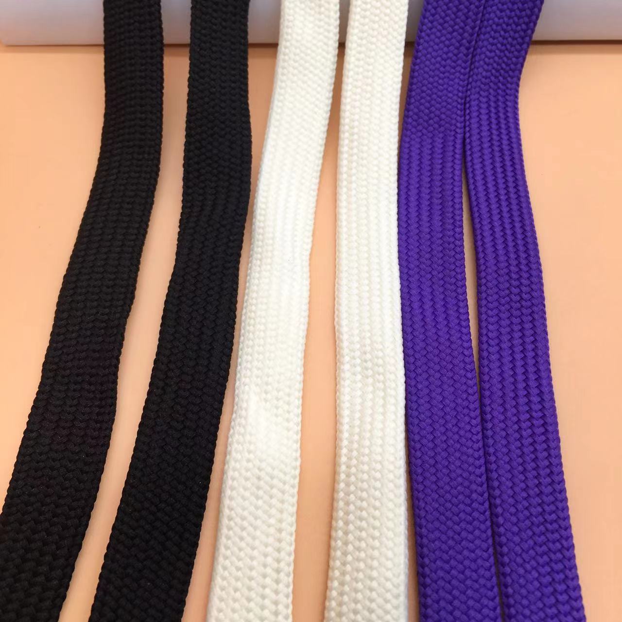 彩色密纹48锭空芯扁绳鞋带裤腰绳可加各种绳头