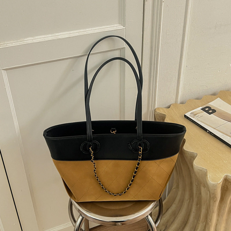 Túi tote nữ da PU cao cấp thiết kế tối giản dáng shopping bag dung lượng lớn đi làm — Màu vàng nâu không có mặt dây chuyền, Màu xanh lá cây không có mặt dây chuyền, Màu xám không có mặt dây chuyền, kaki không có mặt dây chuyền chi tiết 13