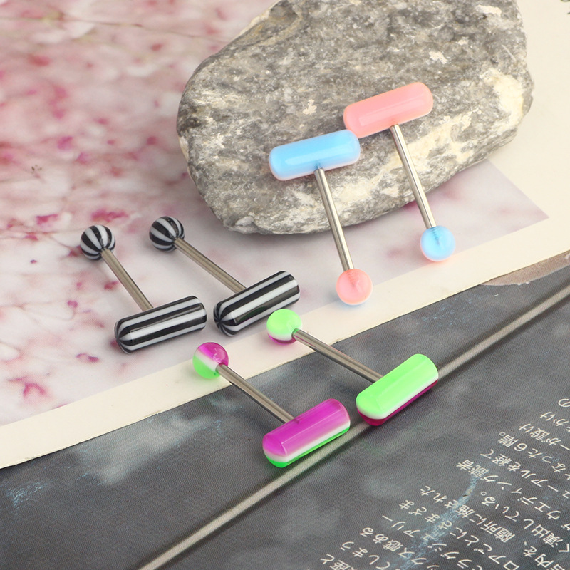Pointed titanium steel lip stud product view