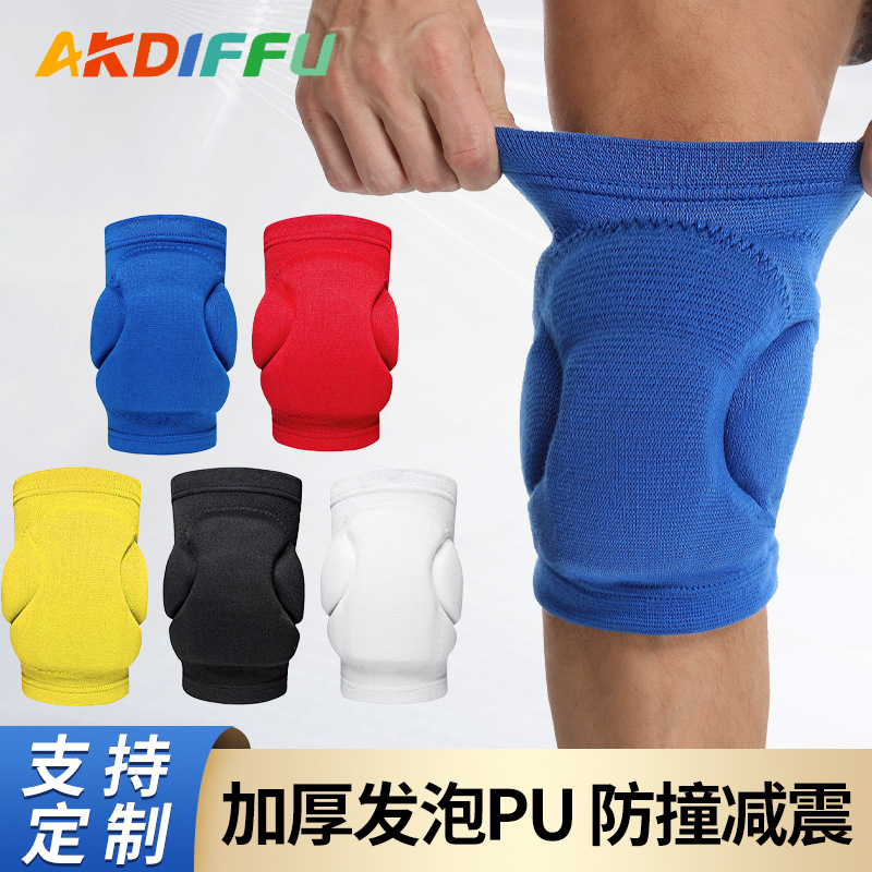 Esponja rótula engrosada PU rótula cubierta de punto transpirable danza rodilla