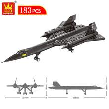 183Pcs Military WW2 SR 71 Blackbird Reconnaissance Aircraft