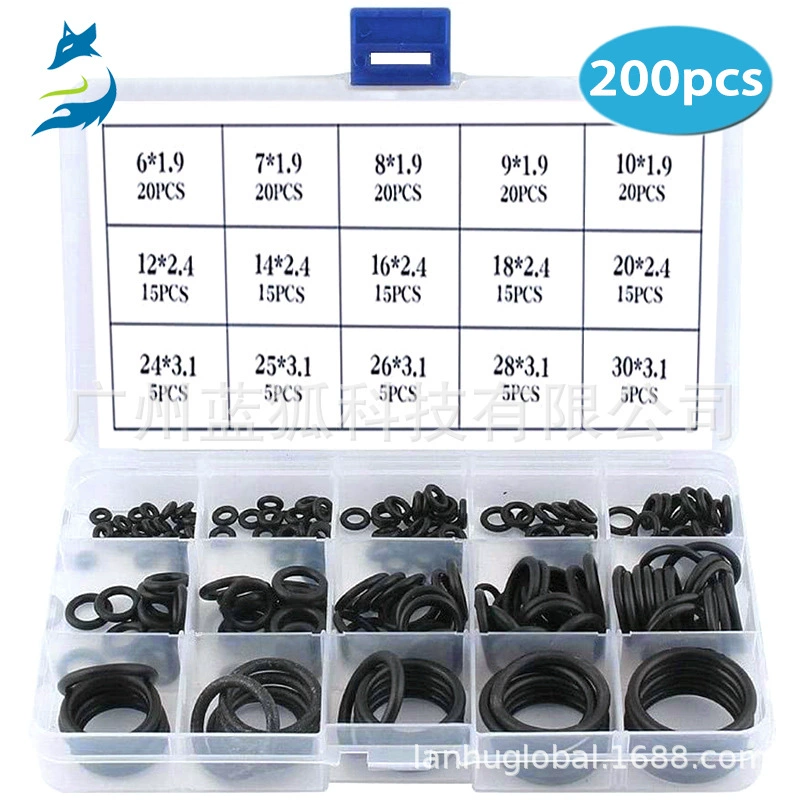 200 шт. Ding Qing резиновое уплотнительное кольцо комплект прокладок для ремонта автомобильных трубопроводов резиновая прокладка уплотнение