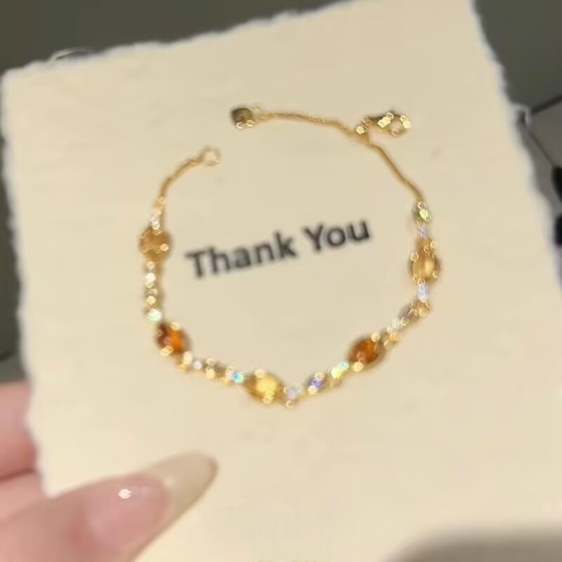 "Spring Honey Words" Golden Bubble Sparkling Diamond Bracelet, Sparkling, Exquisite, High-Looking, Golden-Feeling, Multi-Layered Bracelet "Spring Honey Words" Golden Bubble Sparkling Diamond Bracelet, Sparkling, Exquisite, High-Looking, Golden-Feeling, Multi-Layered Bracelet