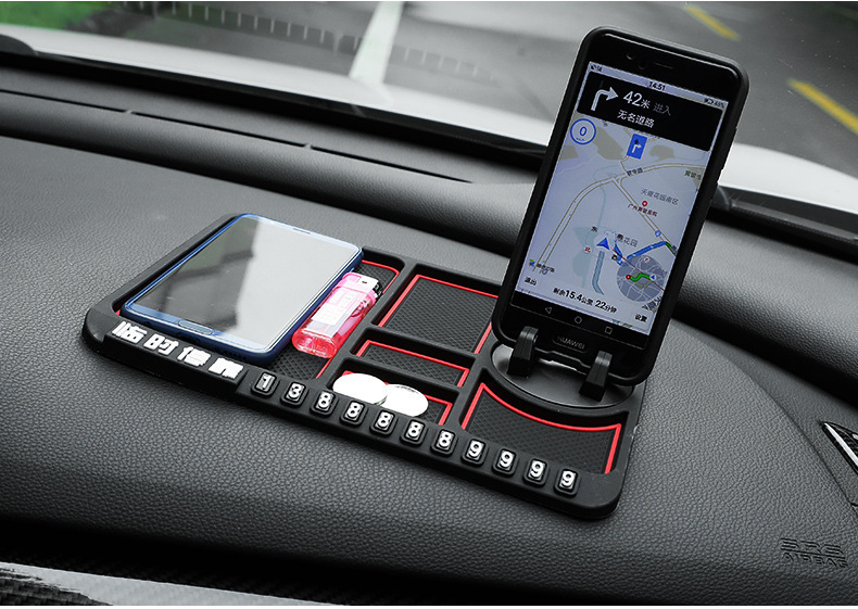 Car Anti-Slip Mat for Mobile Phones, Car Storage Mat, Car Phone Holder, 2025 High-End Mat, Car Navigation Accessories