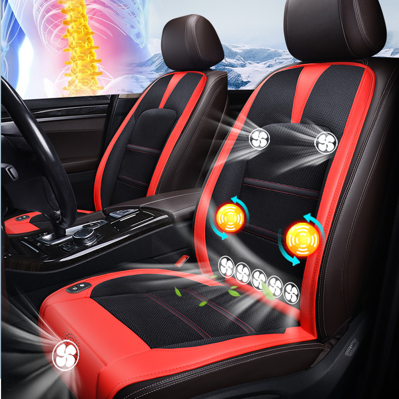 汽车通风坐垫 车用吹风按摩坐垫 夏季网布透气凉垫12V24V散热垫