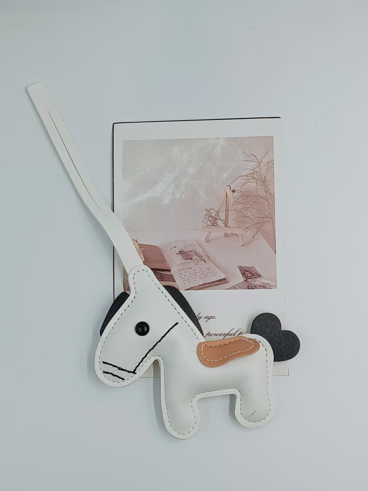 Transfronterizos pu cuero pony colgantes bolsos de bolsa pony lindo correa tendencia llaveros de automóviles bolsa colgante al por mayor