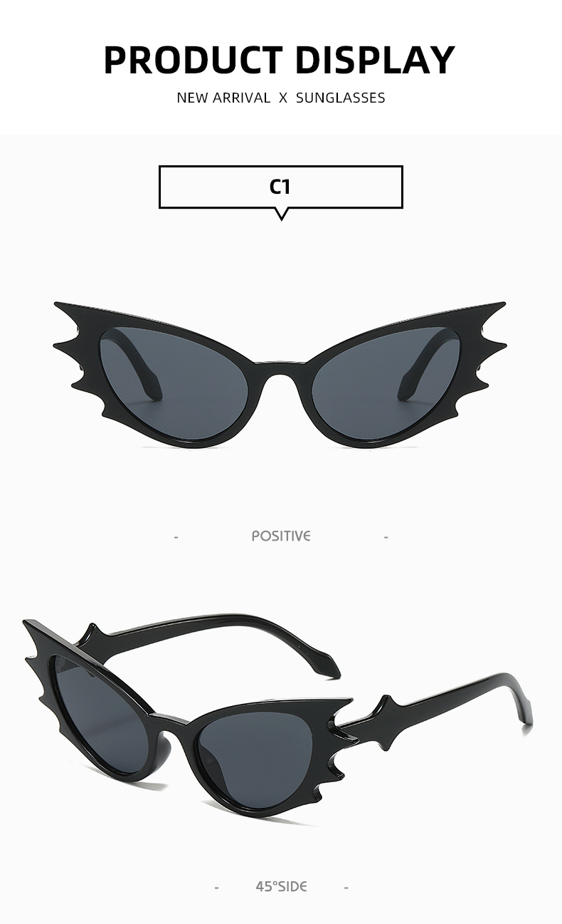 50g Weight Full Frame Glasses Structure Sunglasses Classification PC, UV400 Protection Lens Material Special-Shaped Mirror Glasses Style Outdoor, Party Occasion Geometric Pattern All Seasons Season Women's Gender Novelty, Streetwear Style Novelty Streetwear Geometric PC UV400 Protection Special-Shaped Mirror Full Frame Women's Sunglasses 9