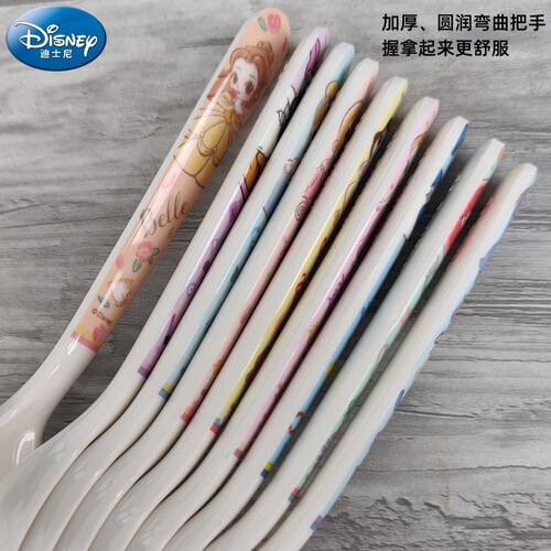 Disney children's tableware spoon, baby cartoon rice spoon, large eating spoon, melamine A5 spoon, drop-resistant and insulated spoon