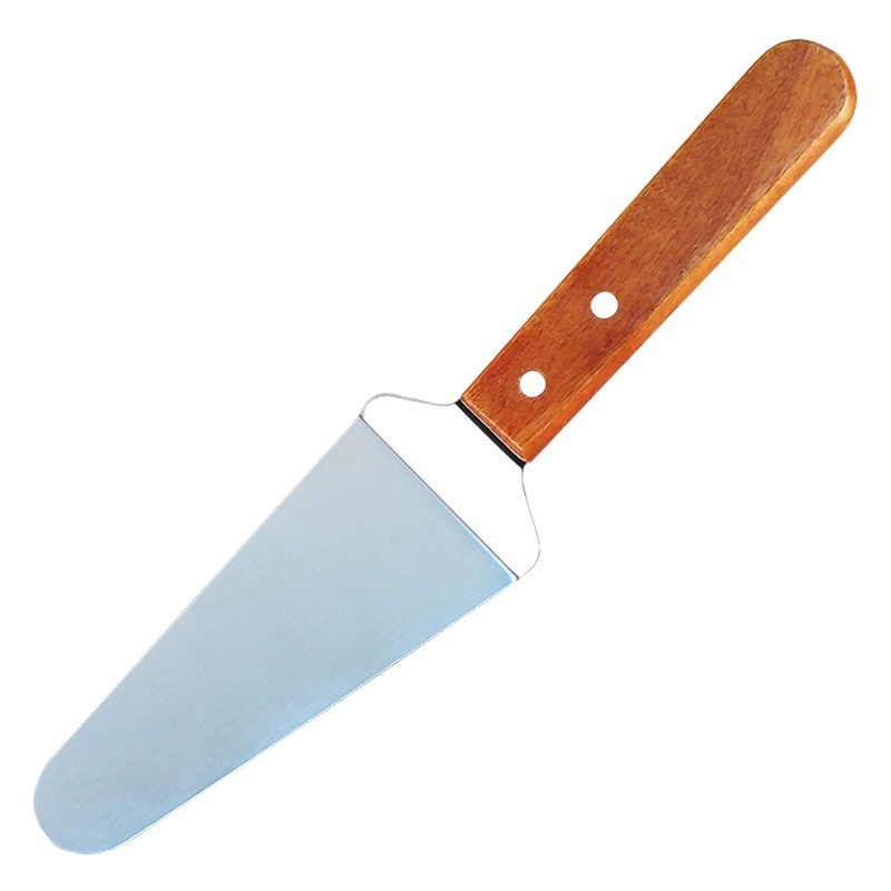 Маленькая Лопата для жарки из нержавеющей стали с деревянной ручкой Лопата для утечки Лопата для торта Лопата для пиццы высокотемпературная жареная рыба Лопата для барбекю Кухонные инструменты для выпечки