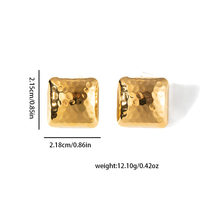 Pendientes de acero de titanio transfronterizos para mujer, lujo ligero, sentido de alta gama, temperamento retro de nicho, pendientes que no se desvanece, pendientes de todo fósforo al por mayor