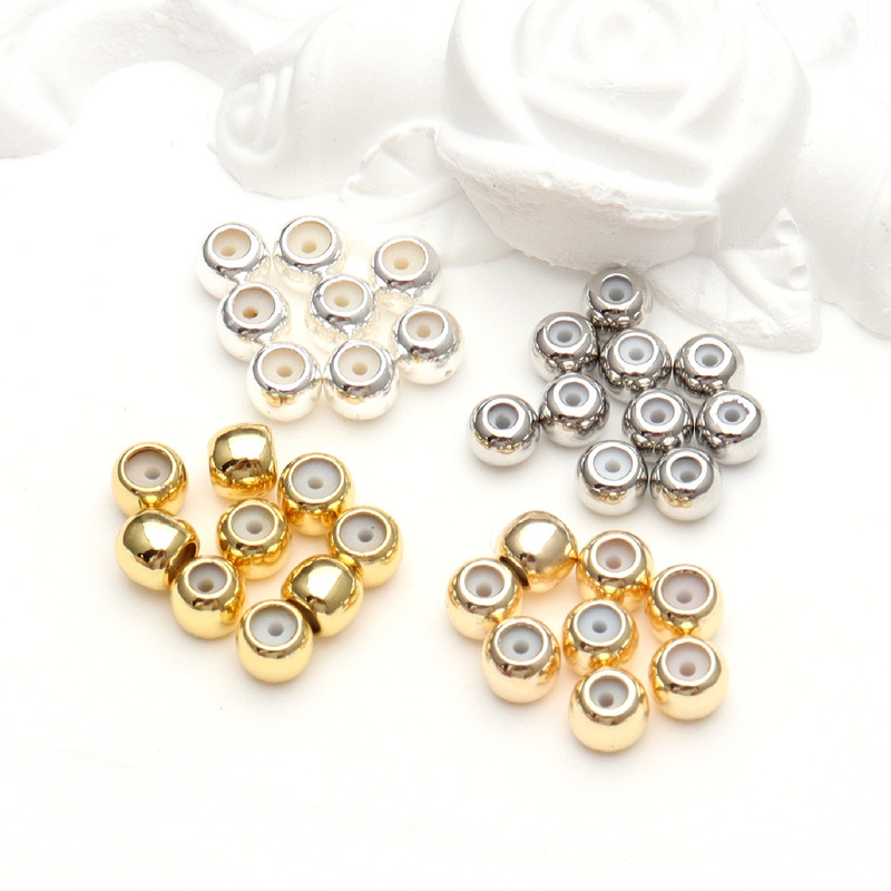 14K Gold Color-Preserving Silicone Copper Beads, Adjustment Beads, Silicone Positioning Beads, Necklace Bracelet Earrings Spacer Bead Material 14K Gold Color-Preserving Silicone Copper Beads, Adjustment Beads, Silicone Positioning Beads, Necklace Bracelet Earrings Spacer Bead Material