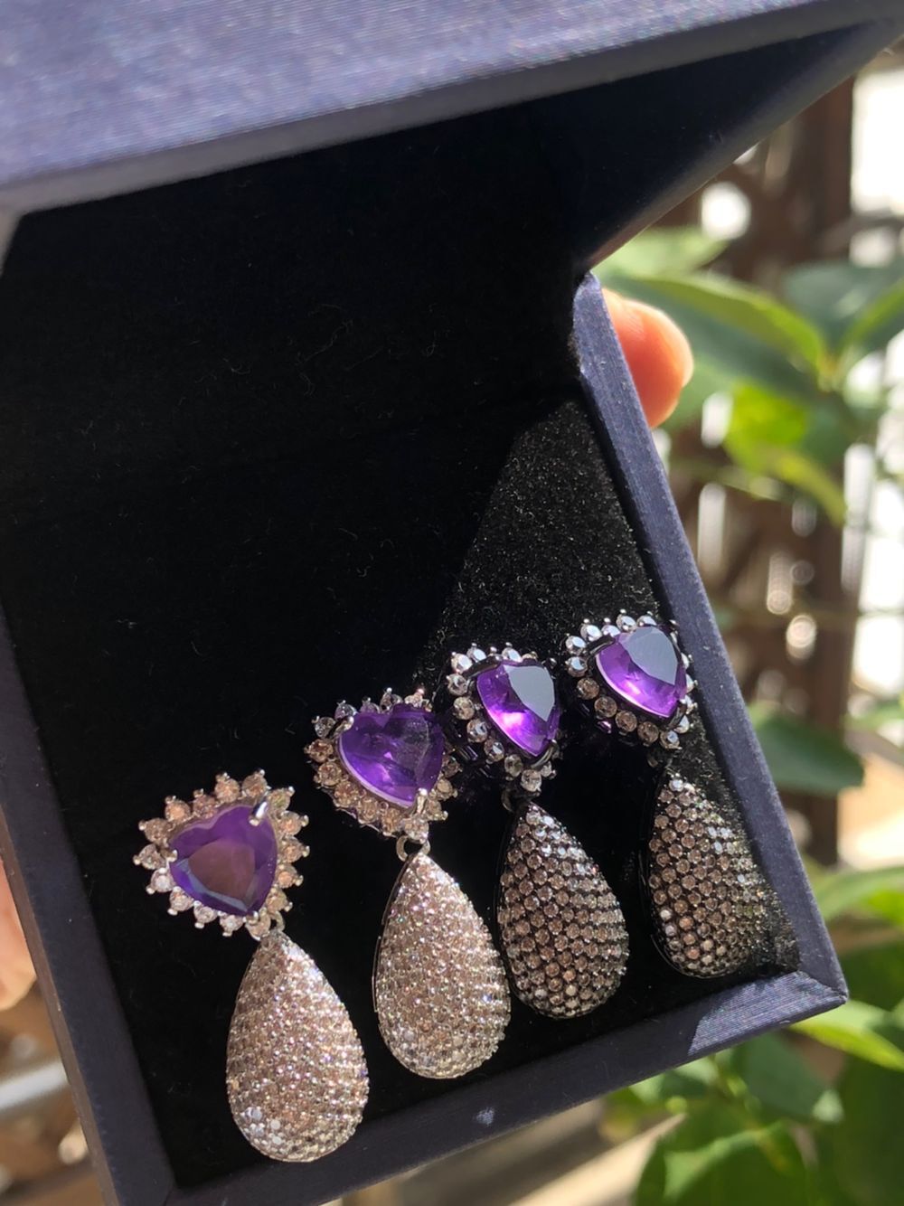 30g Weight White Gold Plated Plating Material Zircon Inlay Material Drop Earrings Classification 1 Pair Quantity 1 Pair Elegant Water Droplets Heart Shape Plating Inlay Copper Zircon White Gold Plated Drop Earrings