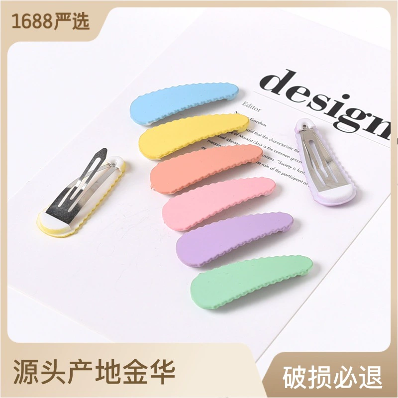 Wavy matte hairgrip handmade drop-shaped, Korean style, internet celebrity, DIY