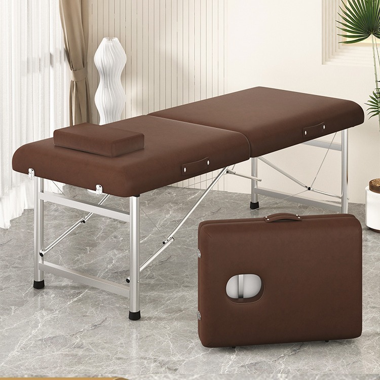 Cama personalizada sala de belleza cama de masaje especial cama de masaje casera plegable terapia de cabeza cama de lavado de cabello medicina tradicional china fumigación de mousse portátil
