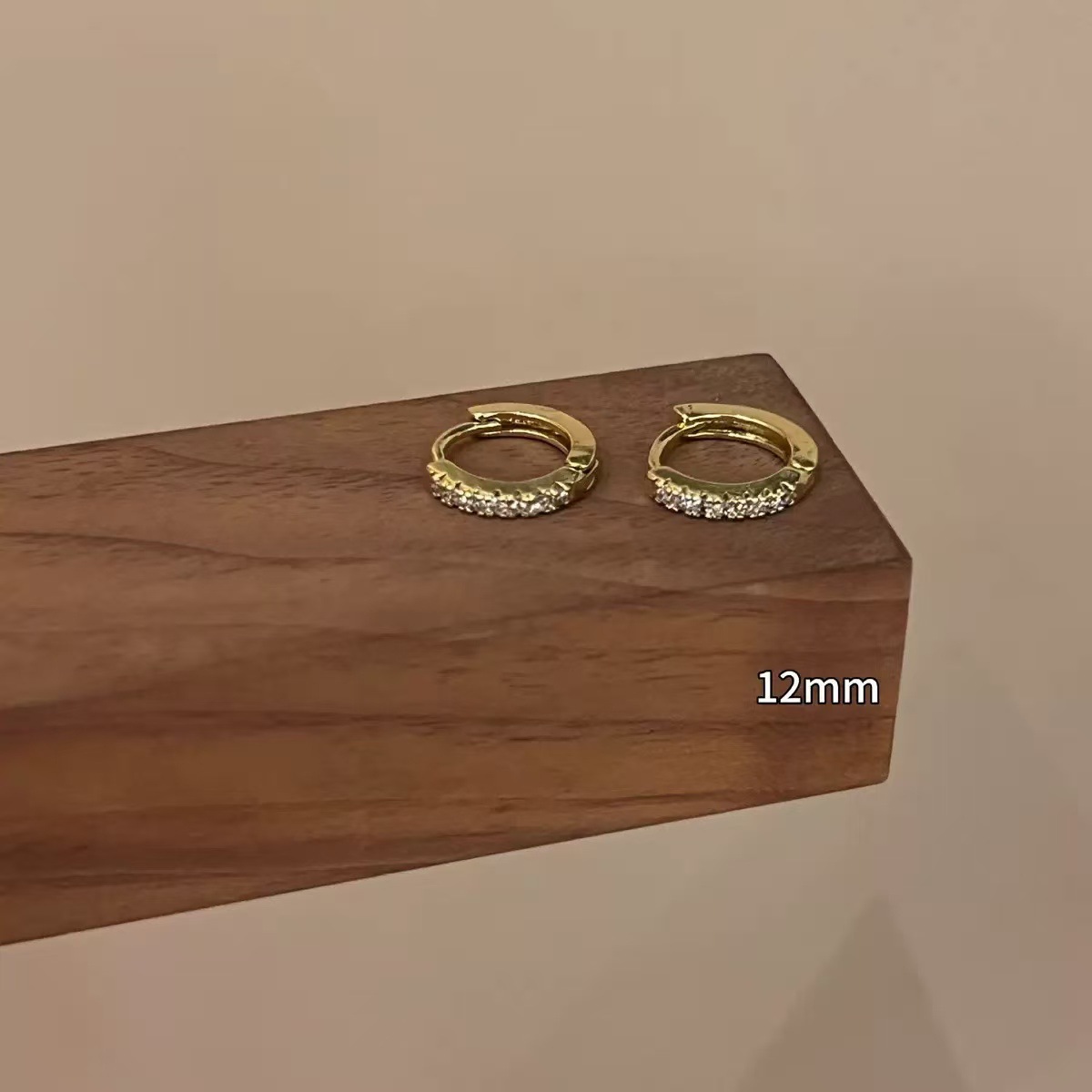 925 Silver Needle European American Cross-border Best-selling Brass Korean Style Micro-inlaid Diamond Small Hoop_voghion.com