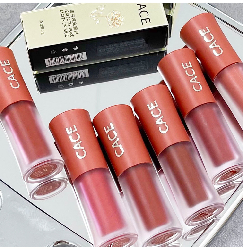 CACE Pure Matte Lip Clay Velvet brightening Lip Gloss, Light and versatile makeup wholesale, live-streamed by Internet celebrities undefined