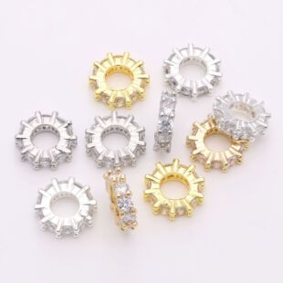 ����Ȧ���� ΢��ʯ�|Ƭ 18K����ɫ�Ʒdiy����朸������