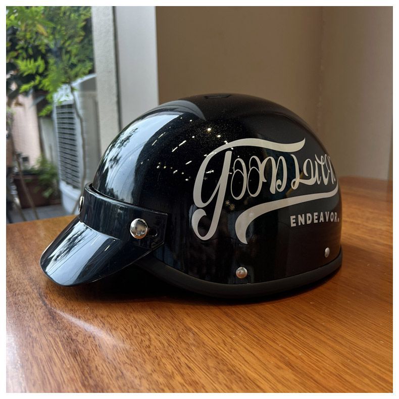 Helmet Retro Electric Motorcycle 3C Certified Four-Season Electric Vehicle Safety Helmet Summer Men's and Women's Half Helmet Motorcycle Trendy Brand