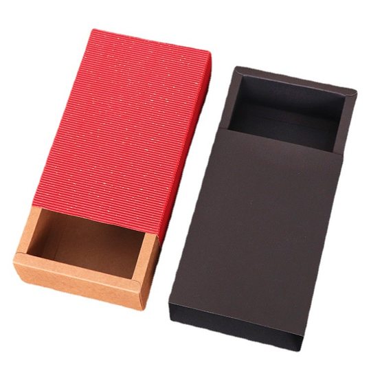 Spot folding cowhide carton drawer packaging box tea scented tea gift box cosmetic box socks box wholesale