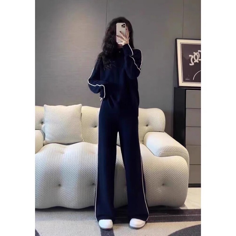大码时尚高级感运动套装女春秋胖MM宽松显瘦卫衣阔腿裤休闲两件套|undefined