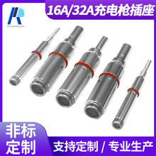 16A/32A汽车充电器充电枪铜针端子新能源共享充电桩插针插孔配件