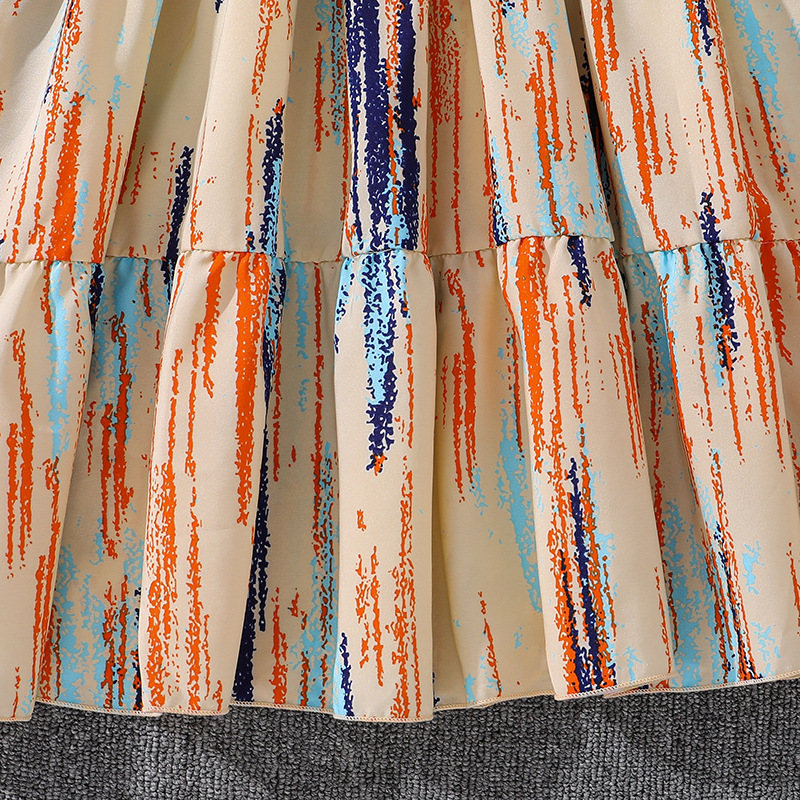 Mädchen Midi Kleid Mit Batikmuster Für Den Herbst_voghion.com