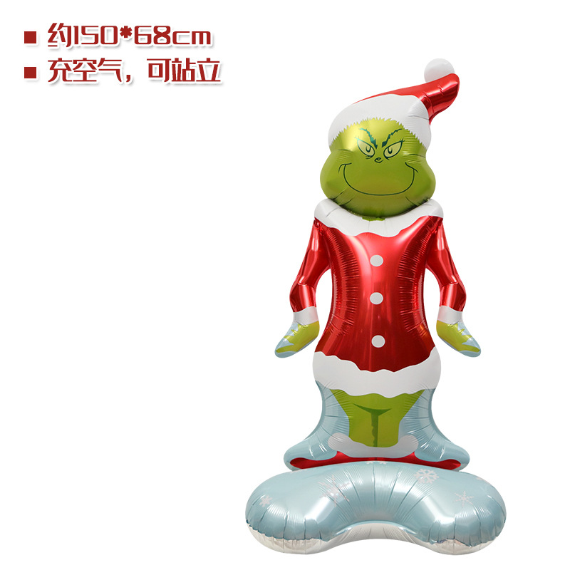 Ventana de Navidad accesorios de decoración de juguete globo 4D de pie de Navidad Viejo hombre Reno árbol de Navidad Super gran globo