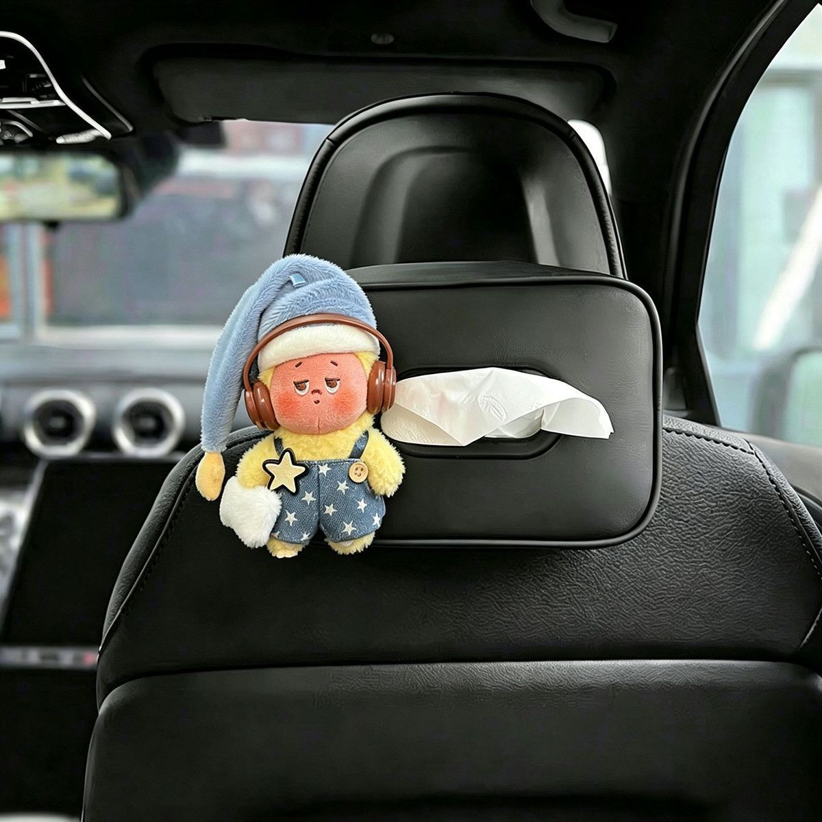 Starman seat tissue box, car tissue bag, hanging tissue bag, car interior decoration, cute gift for couples