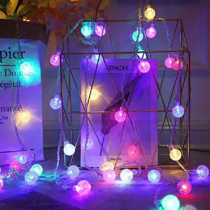 LED al aire libre acampamiento estrella luz de atmósfera pequeña bola dormitorio decoración roja de navidad pequeña luz de color