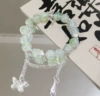 S315-Blue-green corn cob butterfly bracelet #SZ1512