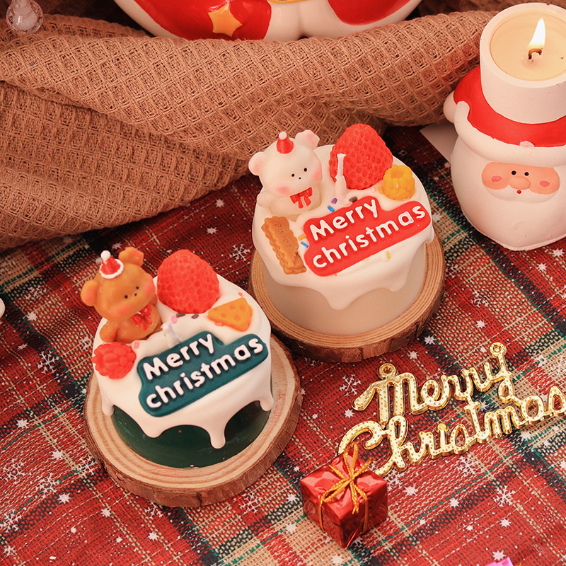 Christmas original scented candle bear niche birthday gift for besties souvenir holiday atmosphere romantic