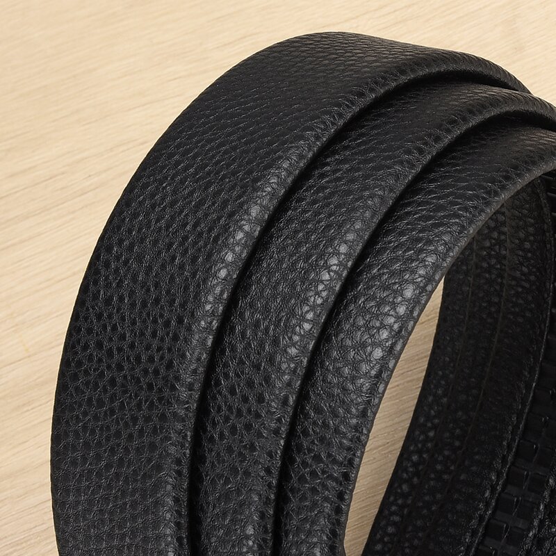 Piper Belt Herre Kantpræget Ægte Læderbælte Slidstærkt Automatisk Bælte Afslappet Alsidig Bæltekrop Ingen Bæltehovedudskiftning_voghion.com